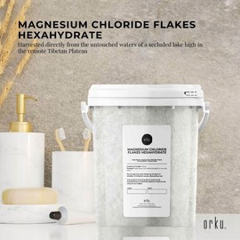 800g Magnesium Chloride Flakes Hexahydrate Tub - Organic USP Food Grade Salt
