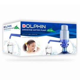 Improved Generation Dolphin Water Bottle Pump with 4 Tubes Fits Most 2 to 6 Gallon Cooler Excluding Glass (NO BPA)