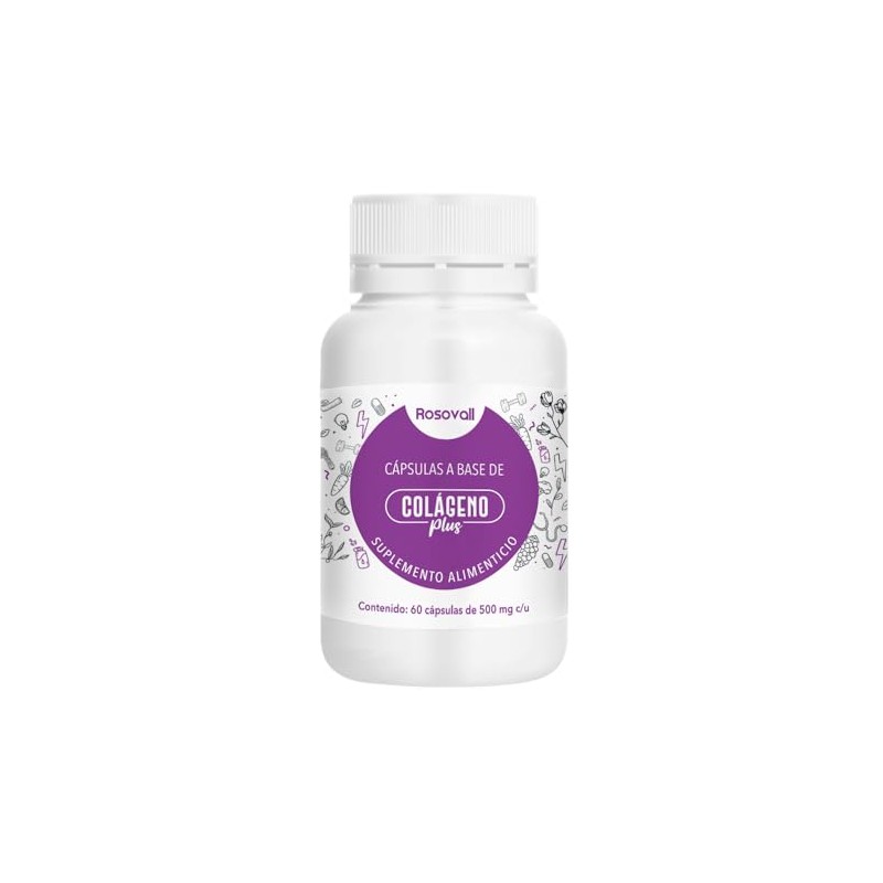 Colágeno Plus, Cápsulas de 500 mg, 60 Cápsulas por Frasco