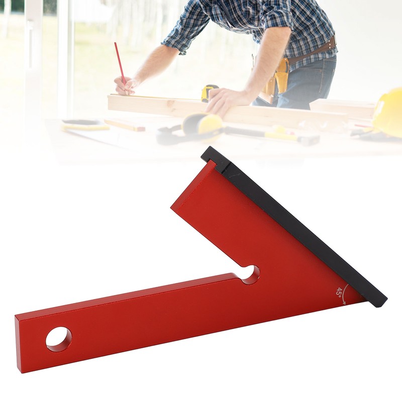 45° Machinist Engineer Square Angle Ruler Aluminum Alloy Measuring Gauging