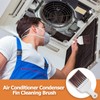 Jiozermi 2 Pcs Brown Air Conditioner Condenser Cleaning Brush Ac