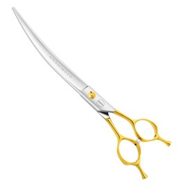 HASHIMOTO Curved Scissors for Large Dog Grooming,8.0 inches, Designed for Professional Groomers or Family DIY Use.