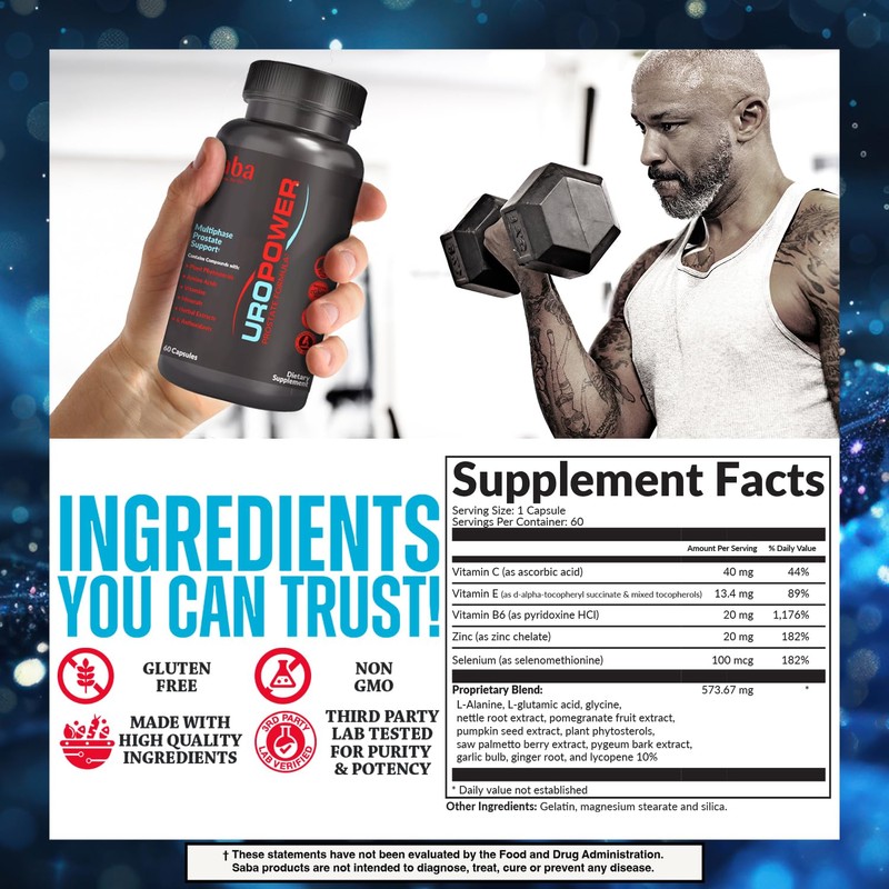 Saba UroPower A Proactive Approach to Prostate Health. Helps Decrease
