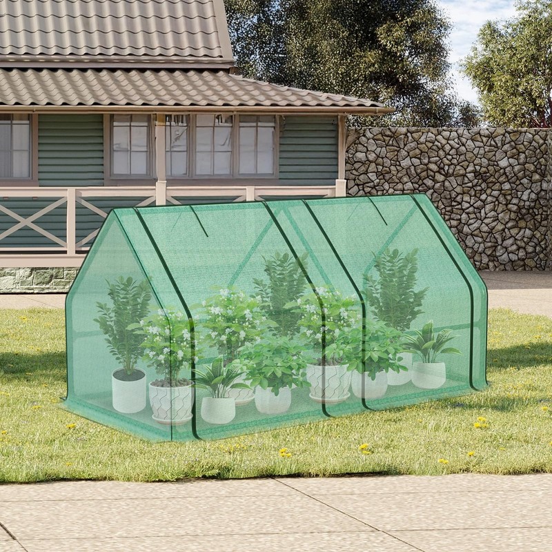 Aoodor 6 x 3 x 3 ft Mini Greenhouse with