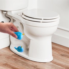 Ceramic Blue Whale Toilet Floor Bolt Caps, Whale Toilet Bolt Caps Cute Bathroom Decor, Fun Themed Gadgets for The Toilet (Blue, Whale)