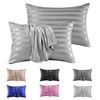 Stripe Satin Silk Pillowcase Pillow cover for Hair and Skin