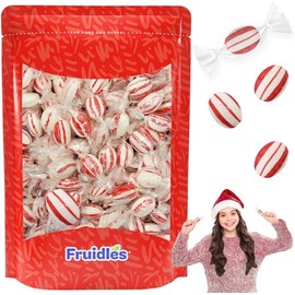 Peppermint Hard Candy Balls Rounds, Individually Wrapped (160 Count (2 Pounds))