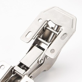 Pack of 4 Screw-On Hinges, Opening Angle Furniture Hinges, Door Hinges for Cupboard, Suitable for Kitchen Cabinets, Cabinet Doors (Silver)