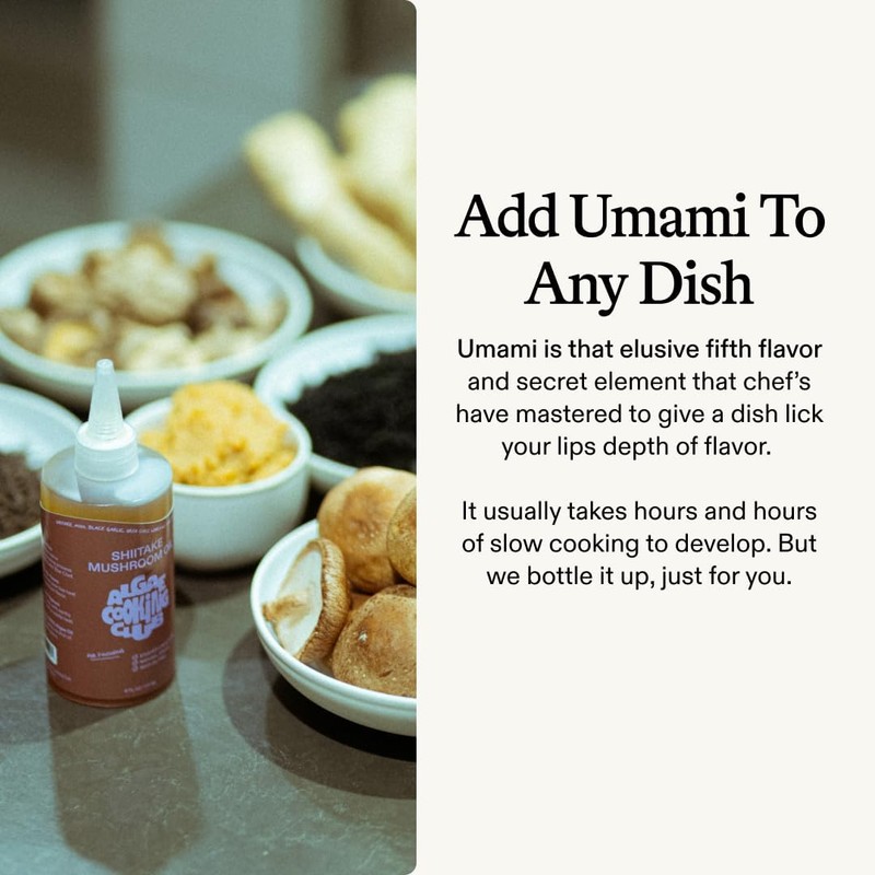 Algae Cooking Club Shiitake Mushroom Oil – Savory Umami Depth