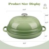 EDGING CASTING Enameled Oval Cast Iron Dutch Oven Pot with