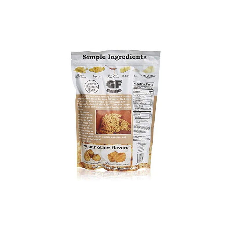 Fisher's Popcorn | Caramel Dusted with White Cheddar Flavor |