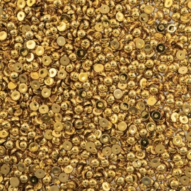 1850pcs SS12 (3mm) Crystal Lane DIY Metallic Gold Plastic Flatback Pearls for Crafting, Half Pearls Resin Rhinestones for Bedazzling Nail Art Clothing Embellishments Party Decoration Face Gems