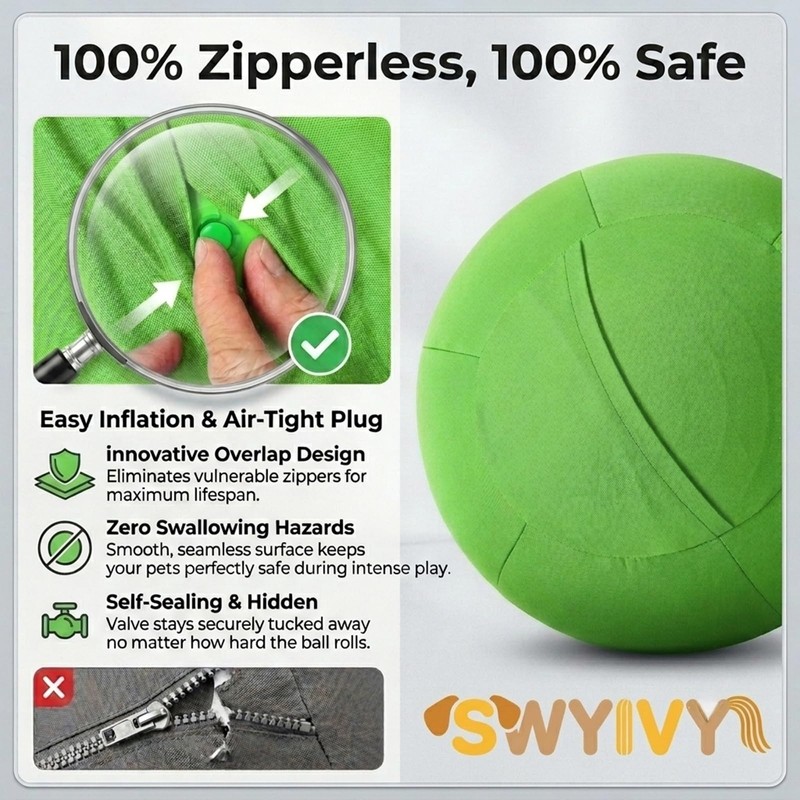 SWYIVY 25-Inch Herding Ball for Dogs with Straps, Giant Horse