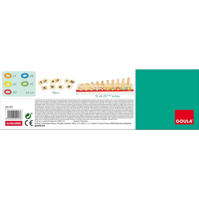 Goula 55157 Coloured Rings, Multi-Coloured