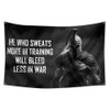 3x5 Ft Motivational Spartan Warrior Flag with 4 Brass Grommets