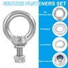 PATIKIL M5 x 12mm Eye Bolt with Nut, 6 Pack