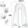 Red 12FT U Shape Pillow Cover Case Only- Pregnancy, Nursing