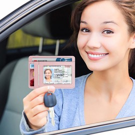 Fintie Slim Minimalist Front Pocket Wallet, RFID Blocking Credit Card Holder Card Cases with ID Window for Men Women (Rose Gold)