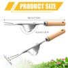 Dandelion Weed Puller With V-Shape Fork, Wood Handle Dandelion Removal