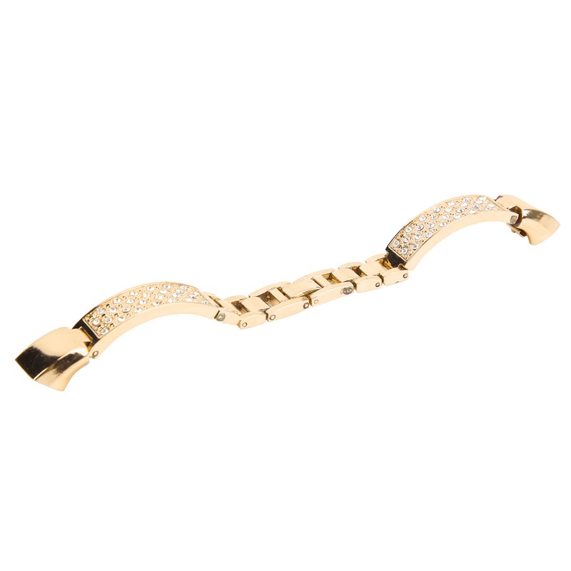 Stainless Steel Bracelet Women Inlay Rhinestones Wristband Wrist Decoration for