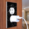 WIRESTER Duplex Outlet Cover Wall Plate/Switch Plate - Cloudy Black
