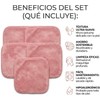 Paños Desmaquillantes Reutilizables, Almohadillas de Microfibra para Limpieza Facial Profunda,