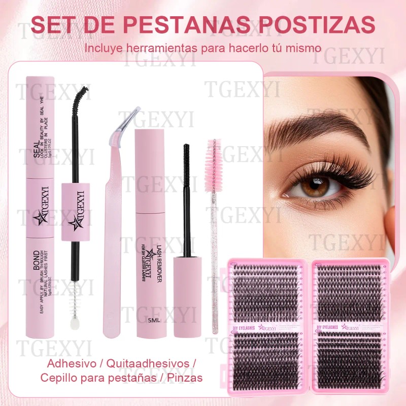 804 Kit Pestañas Maquillaje Completo Diy Extension 9-18mm 800pzs