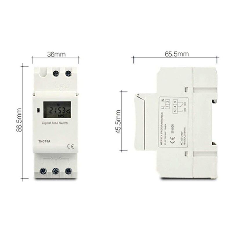 THC15A Programmer Relay Switch, 220V Digital Timer Programmable Timer with