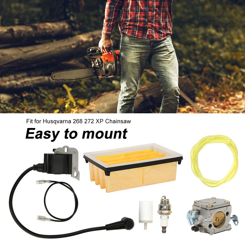 Carburetor Ignition Coil Air Fuel Filter Kit Replacement Fit for