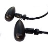 MotorToGo Black Bullet Motorcycle LED Turn Signal LED Indicators Blinkers