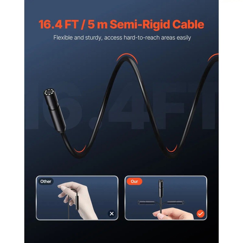 Industrial Endoscope Camera 5M Single Lens 1920P HD Android Compatible