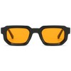 JCTAIFOO Trendy Rectangle Sunglasses Men Women Vintage Rectangular Retro Square