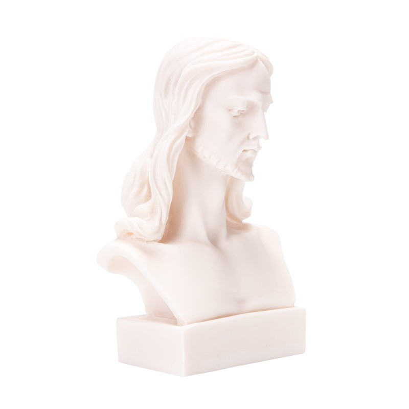 Jesus Christ Statue Alabaster Bust 6.2 Inches