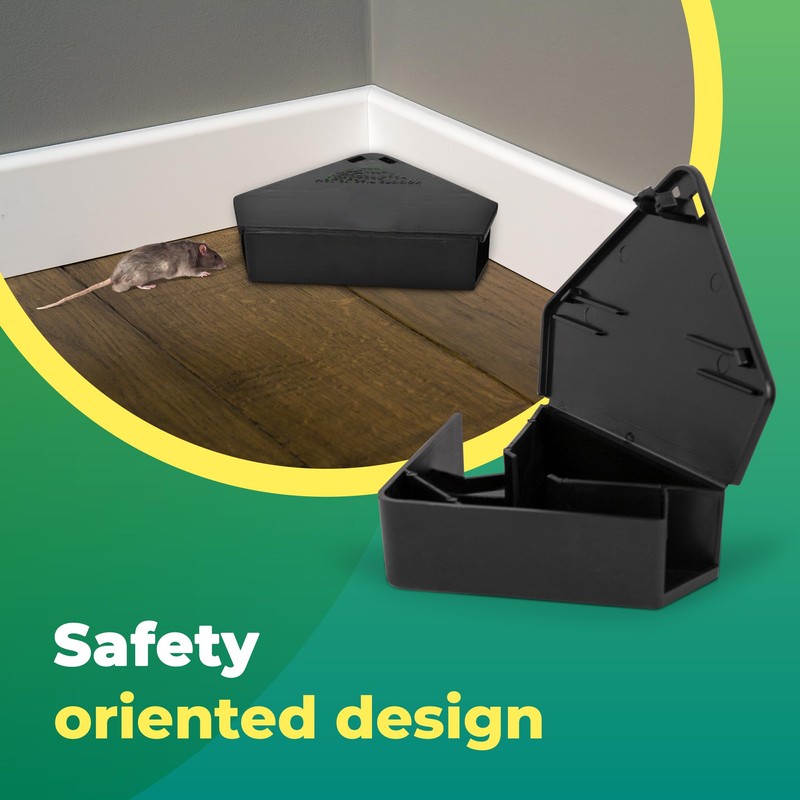 LockBait Pro Mouse Bait Stations | 12-Pack Mouse Bait Box