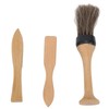 3pcs Barber Brush Set Professional Soft Bristles Portable Barber Neck