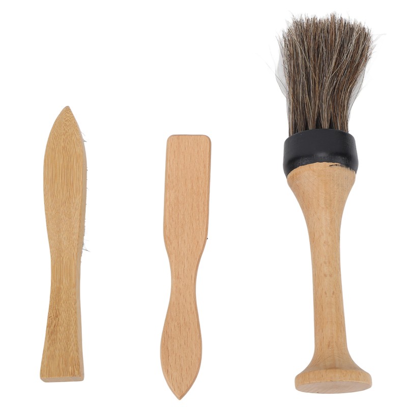 3pcs Barber Brush Set Professional Soft Bristles Portable Barber Neck