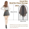 Moth Proof Garment Bags 5pcs 60x100cm,for The Winter Coats Jackets