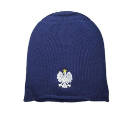 Poland Skull Cap Polska Polish Beanie Navy Blue Eagle HAT