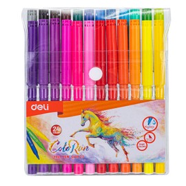 deli Children's Felt Pen Set, 24 Bright Colours