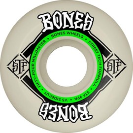Bones Wheels Street Tech Formula STF Sidecuts Skateboard Wheels, 54mm, 99A, V5 Sidecut