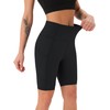 Persit Women's Short Leggings, Opaque Cycling Shorts with Pockets, black