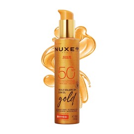 Nuxe Sun Gold Tanning Sun Oil SPF50 & SPF30, Protective Sun Oil | Shields Face & Body from UVA/UVB & Blue Light, Prevents Dark Spots & Signs of Ageing, Water-Resistant Formula