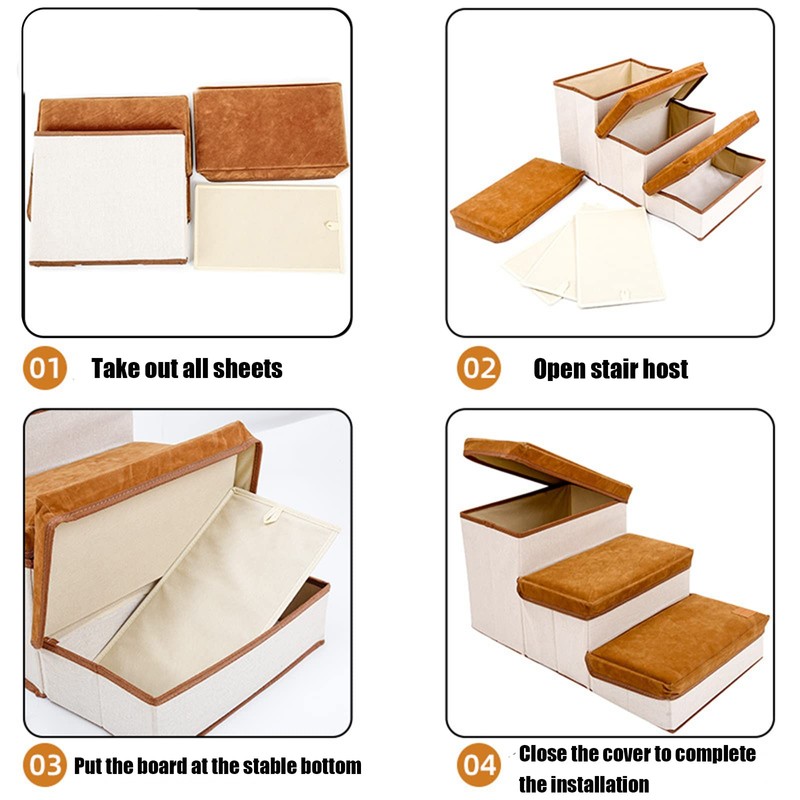 Small Dog Stairs - Pet Stairs for Couch and High