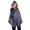 aztex Hooded Sherpa Blanket, Blanket with Hood, Wearable Blanket 90cm