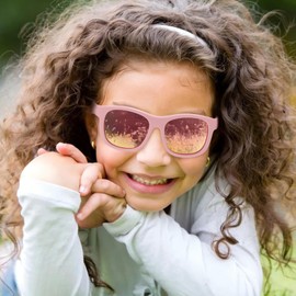 D Lolylad Baby Sunglasses 0-3 Years, Polarised Sunglasses Toddler for Boys Girls with Strap, pink