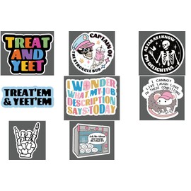 8 Pcs Funny Nurse Retractable Badge Reel Accessories Bulk Cute Fun Nursing Healthcare Medical Badge Holder Pack Chaos Coordinator Skeleton Hand Doctor Social Worker Badge Clip RN CNA ID Card Gifts
