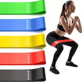 Resistance Bands Set – Multicolor TPE Exercise Loops for Yoga, Fitness, and Strength Training – Medium Tension, Stackable Bands for Glute and Stretching (Multicolor)