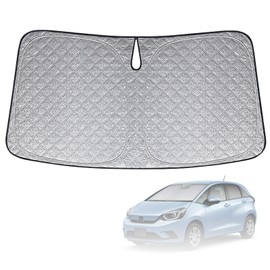 Sonnenschutz Frontscheibe Kompatibel mit Honda Fit/Jazz 2020-2025, Auto Windschutzscheibe Sonnenschutz Innen, Faltbar Sonnenschirm UV Schutz Reflektierender Staub Schutz Sonnenschutzfolie