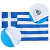Runesol Greece Flag, 91x152cm, 3ft x 5ft, 4 Grommets, Eyelet