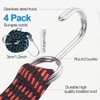 4Pcs 40Inch Bungee Cords with Hooks, Flat Adjustable Heavy Duty